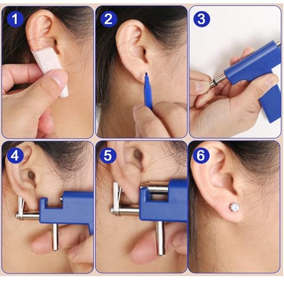 Ear piercing gun with 24pc studs