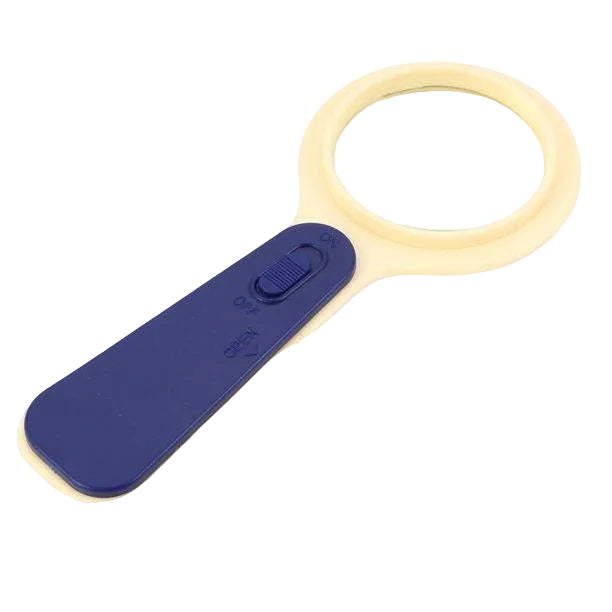 LED magnifying glass for checking markings on gold and silver jewellery