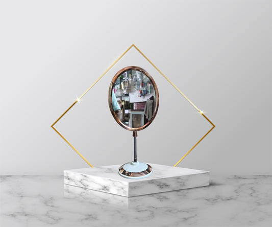 Rose Gold Flexible Counter Mirror Double Side (Oval)