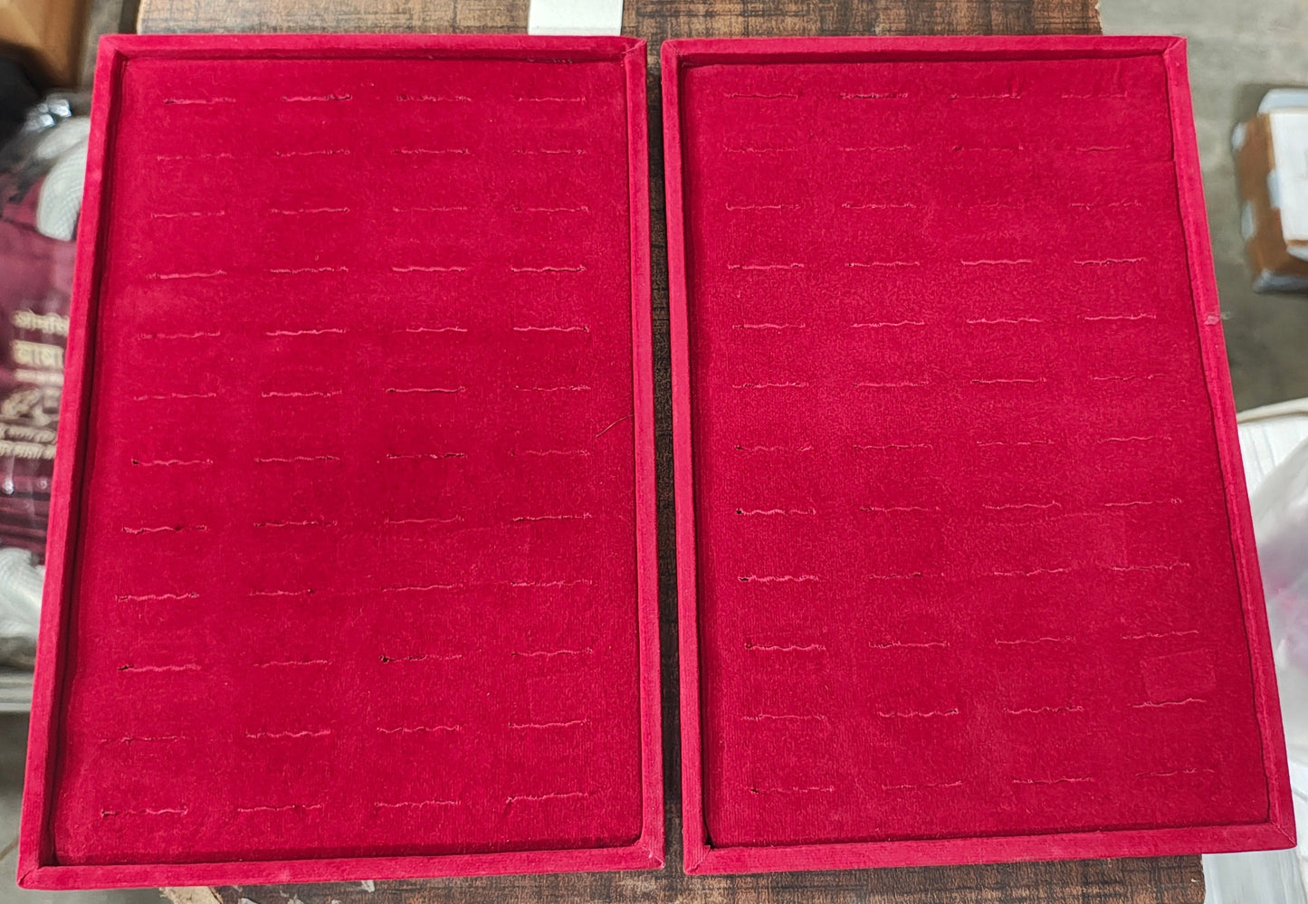 Rings Velvet Display tray Pack of 2pc size 12x8 inch For silver and gold jewellery display in malls, exibitions, stalls etc