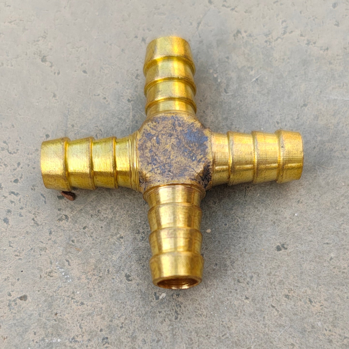 Brass four-Joint Connector for LPG pipe| 4 Way Nozzle for LPG pipe