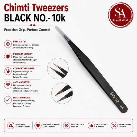 Chimti Tweezers BLACK NO.- 10k