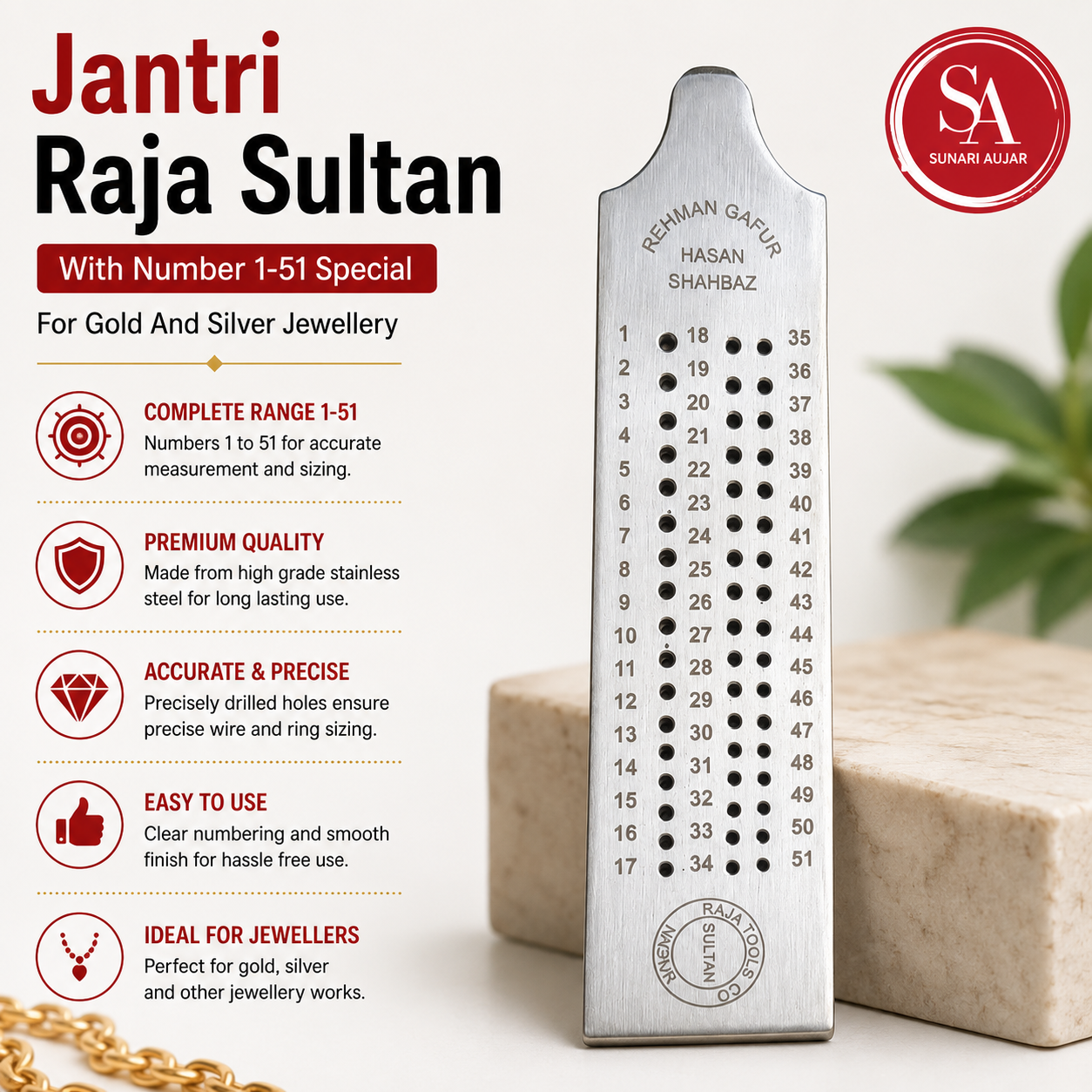 Jantri Raja Sultan With number 1-51 special For gold and silver jewellery