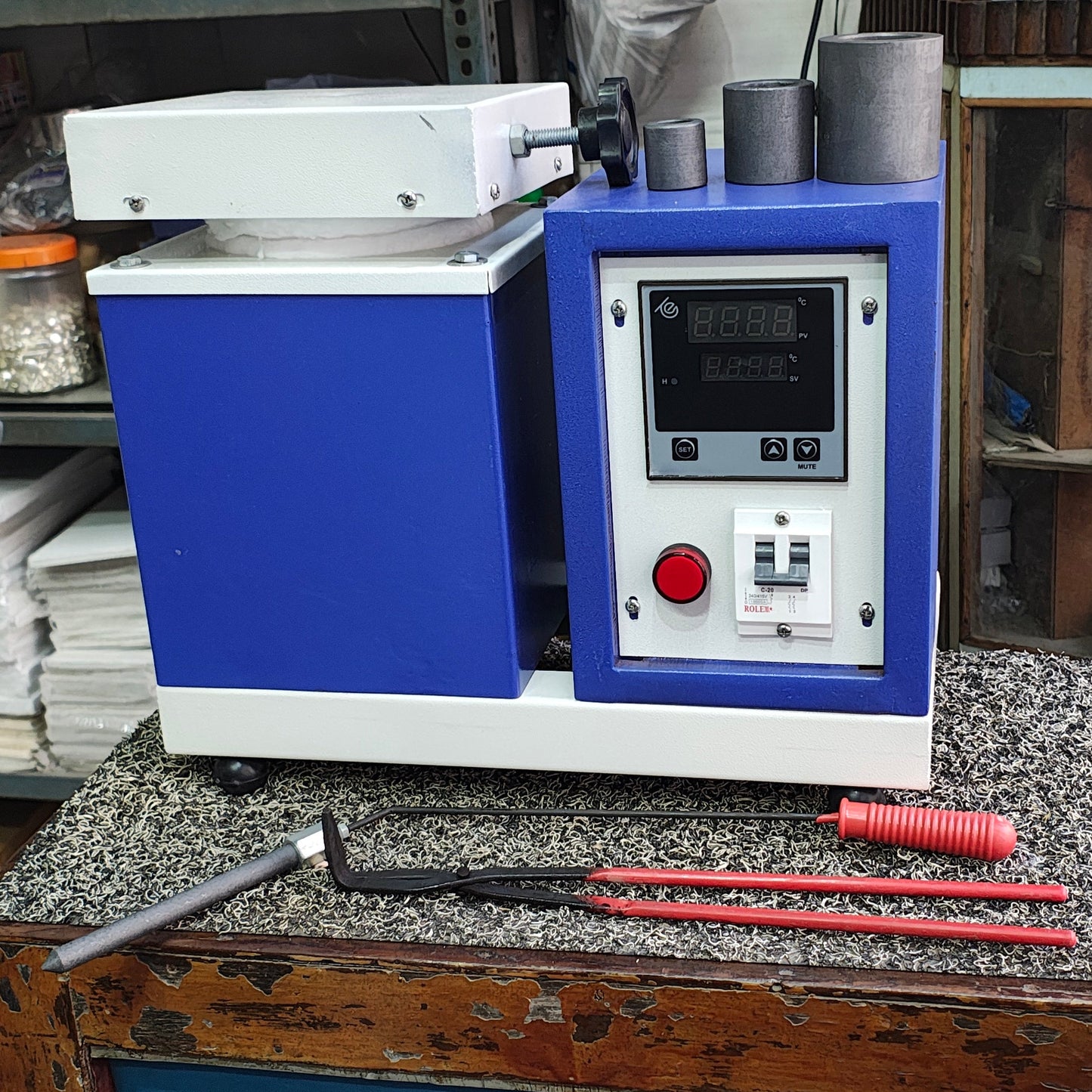 Electronic melting furnace for gold and silver 1 kg model