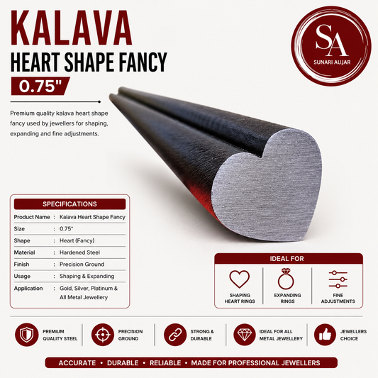 Kalava Heart Shape Fancy 0.75"