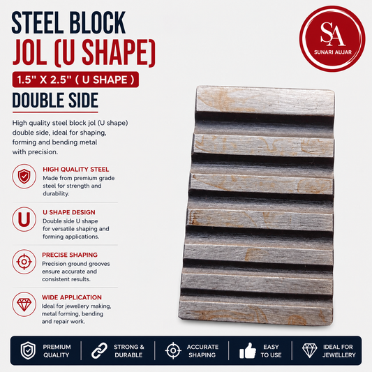 Steel Block Jol 1.5"X2.5" ( U Shape) Double Side