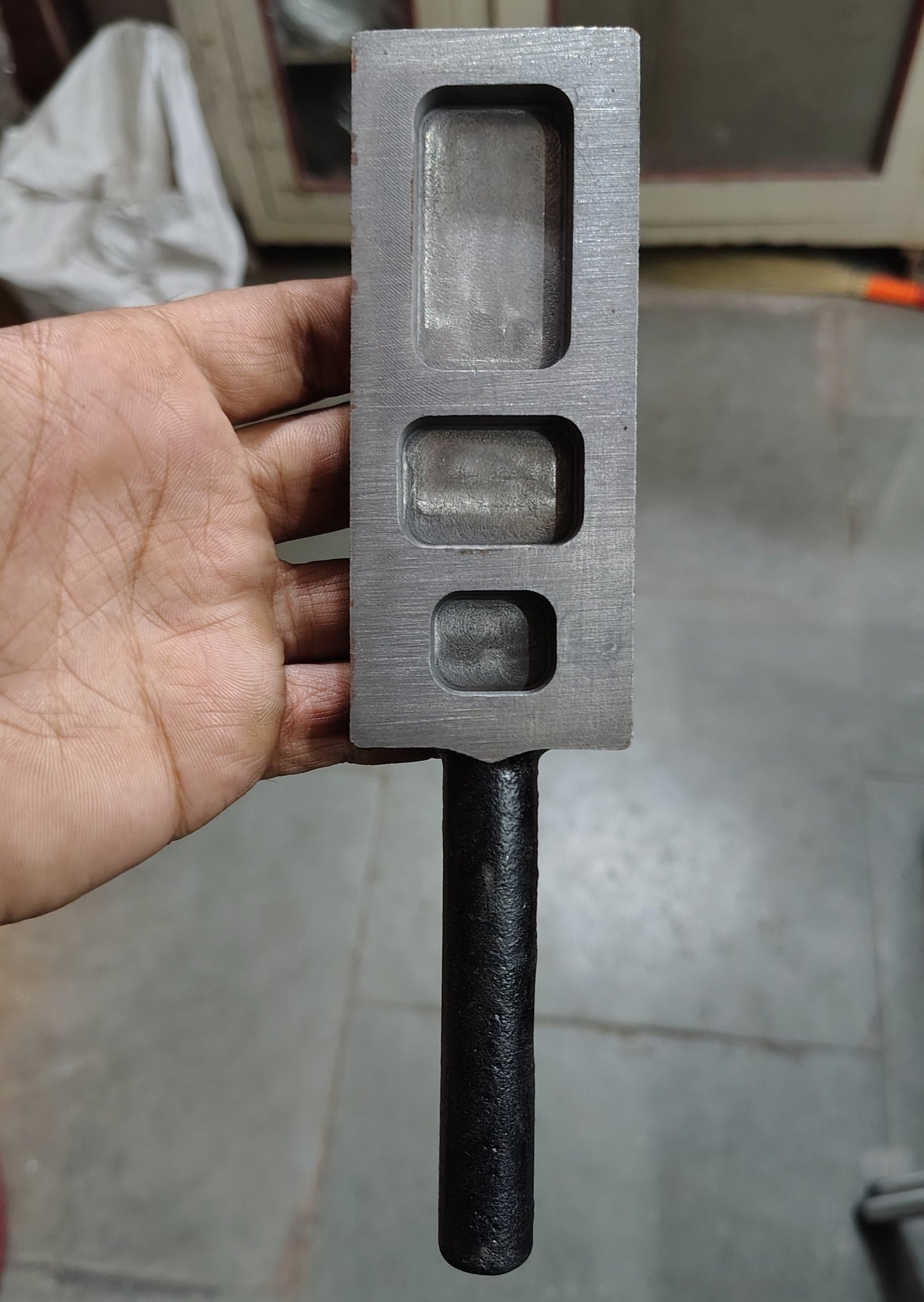 Biscuit Reja 3 in 1, 100gm,50gm,25gm Ingot Mould for gold and silver biscuit making super finish