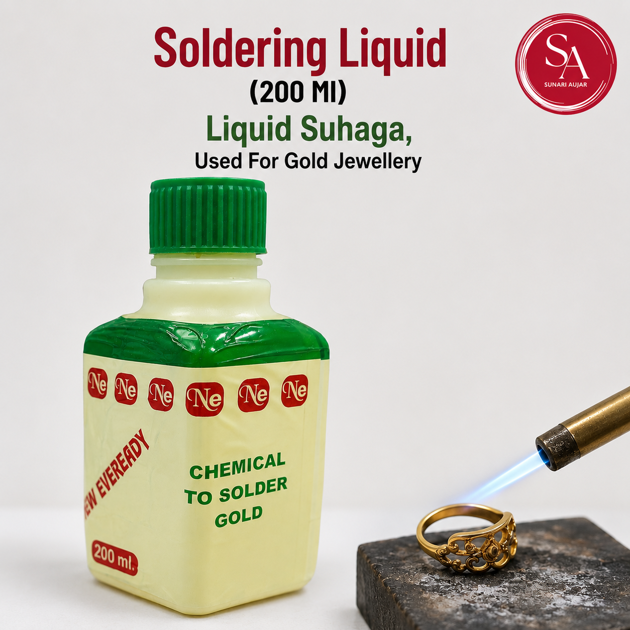 Soldering Liquid(200 Ml) Liquid Suhaga, Used For Gold Jewellery