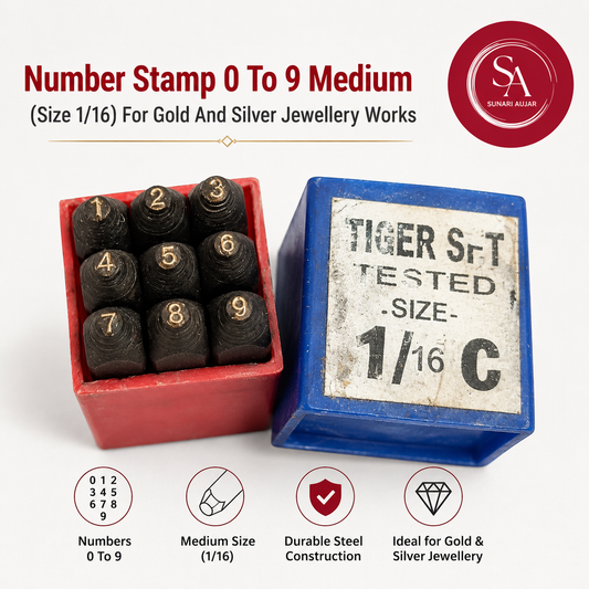 Number Stamp 0 To 9 Medium (Size 1/16) For Gold And Silver Jewellery Works