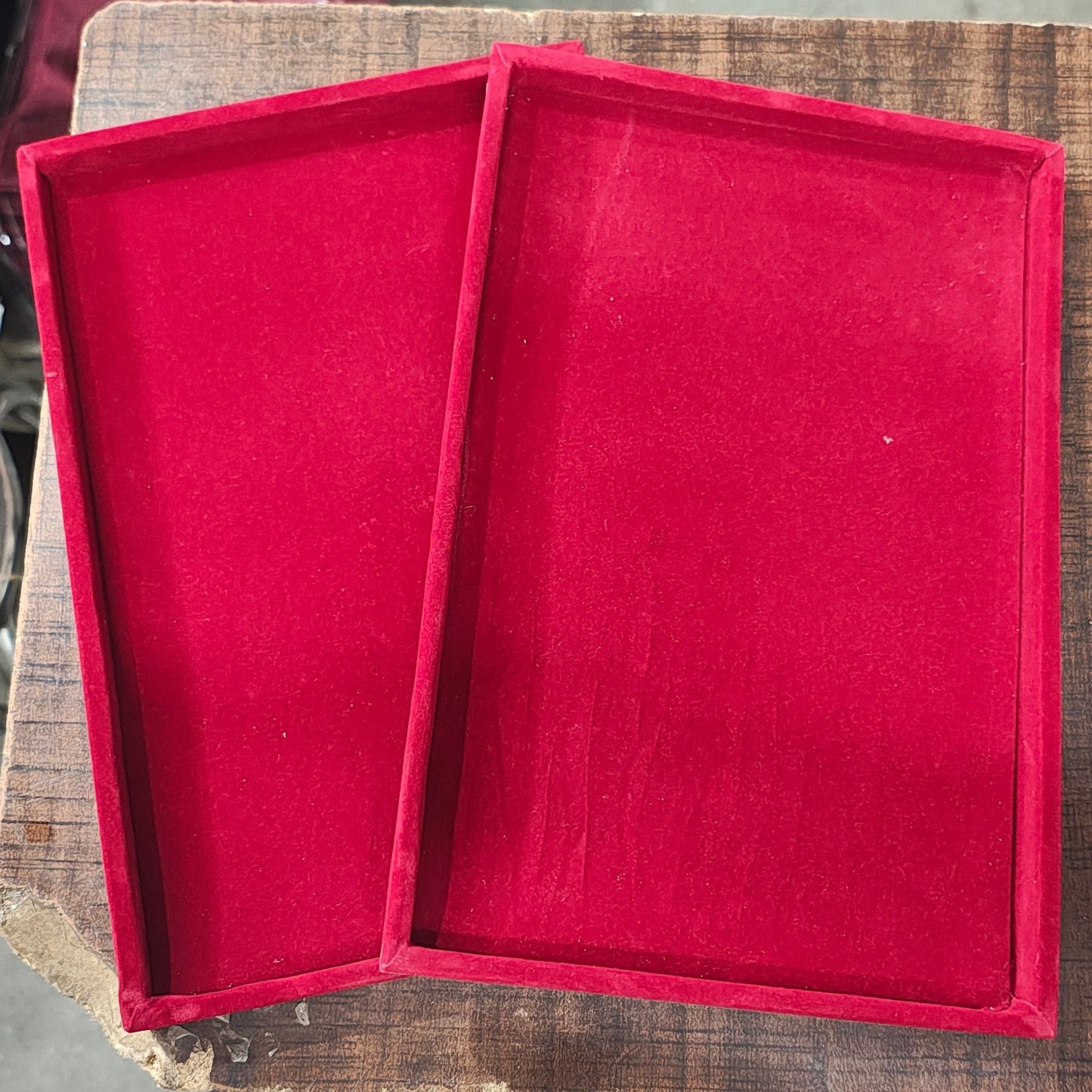 Plain Red Velvet jewellery Display tray size 12x8 inch Pack of 2pc