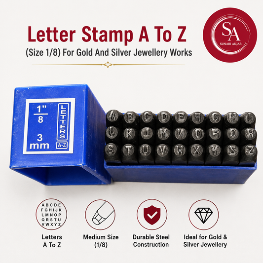 Letter Stamp A To Z (Size 1/8) For Gold And Silver Jewellery Works