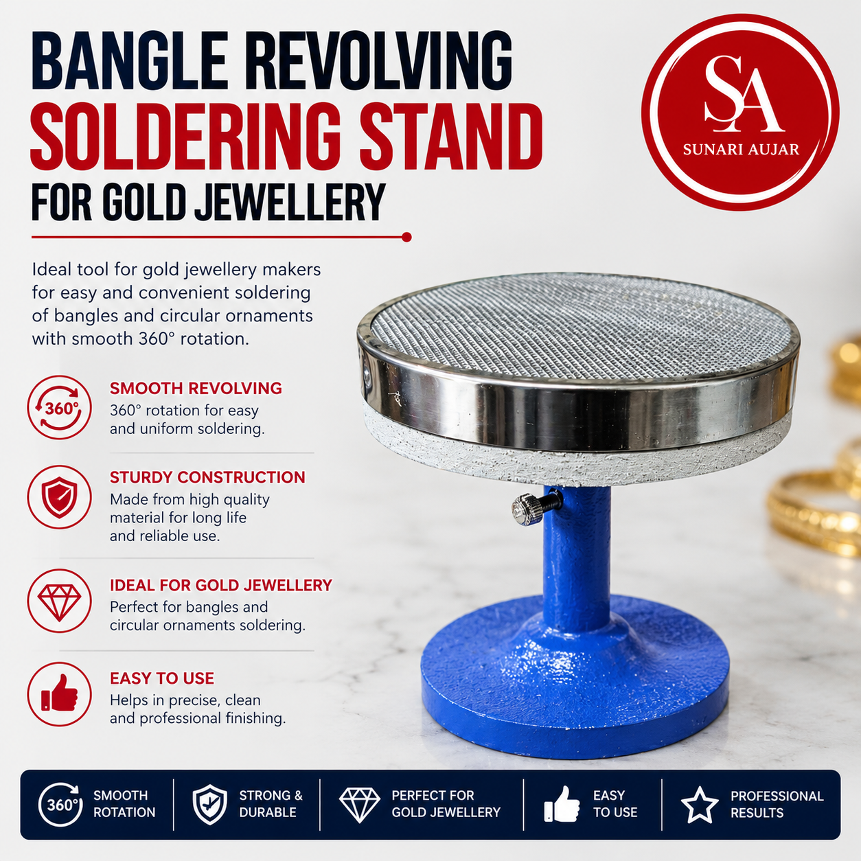 Bangle Revolving Soldering Stand for gold jewellery