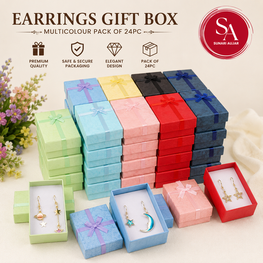 Earrings Gift box multicolour pack of 24pc