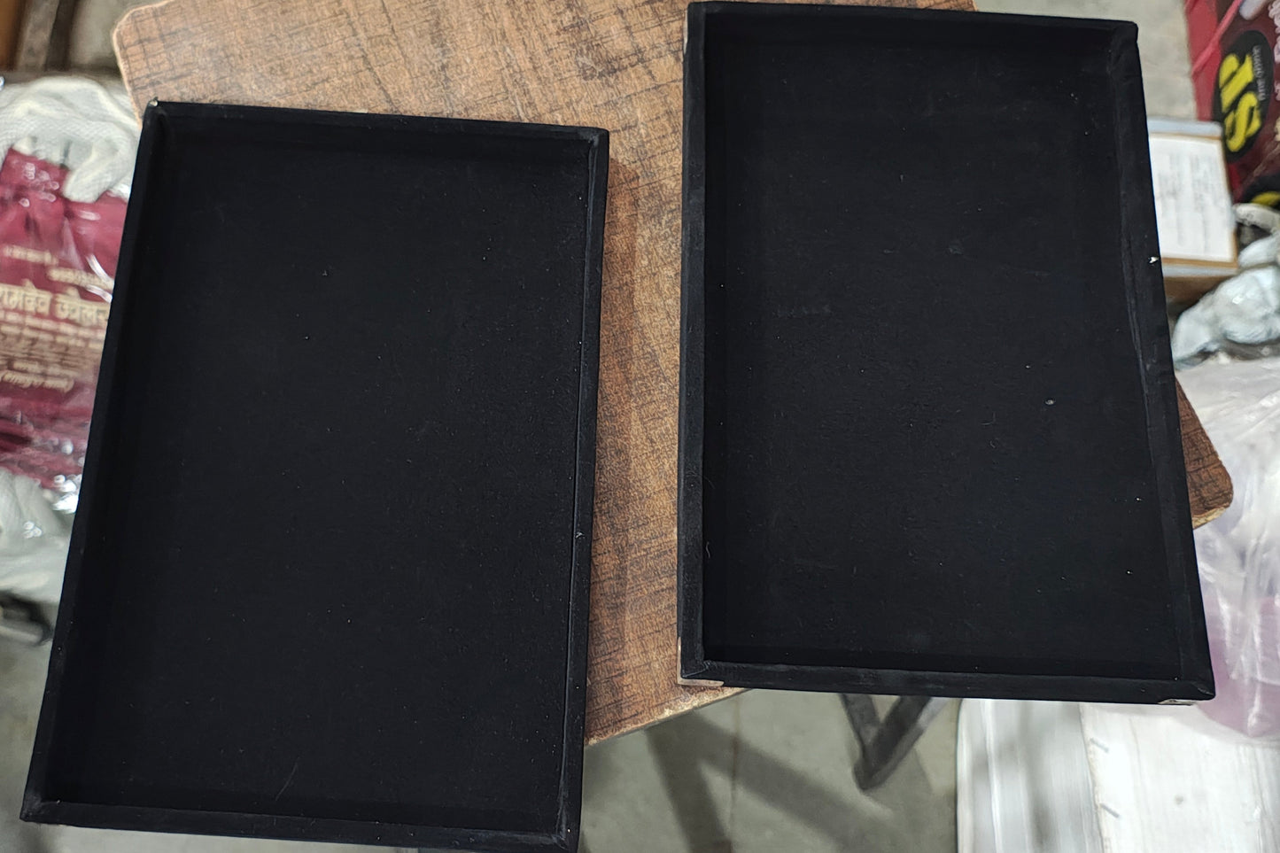 Velvet Black jewellery Display Tray 12x8 Inch size for displaying gols and silver jewellery Pack of 2pc