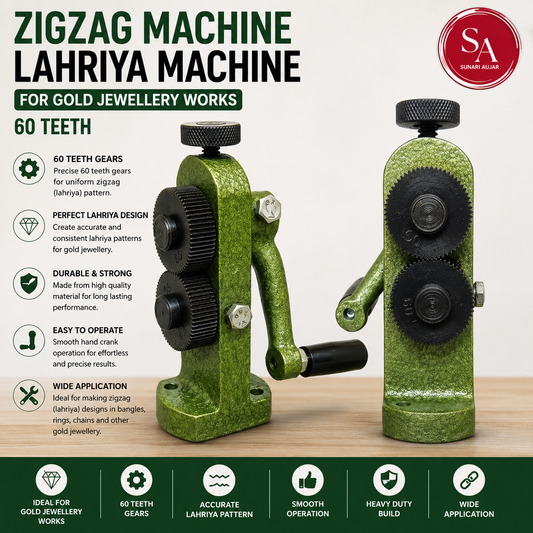 Zigzag Machine Lahriya Machine For Gold Jewellery Works (60 Teeth)