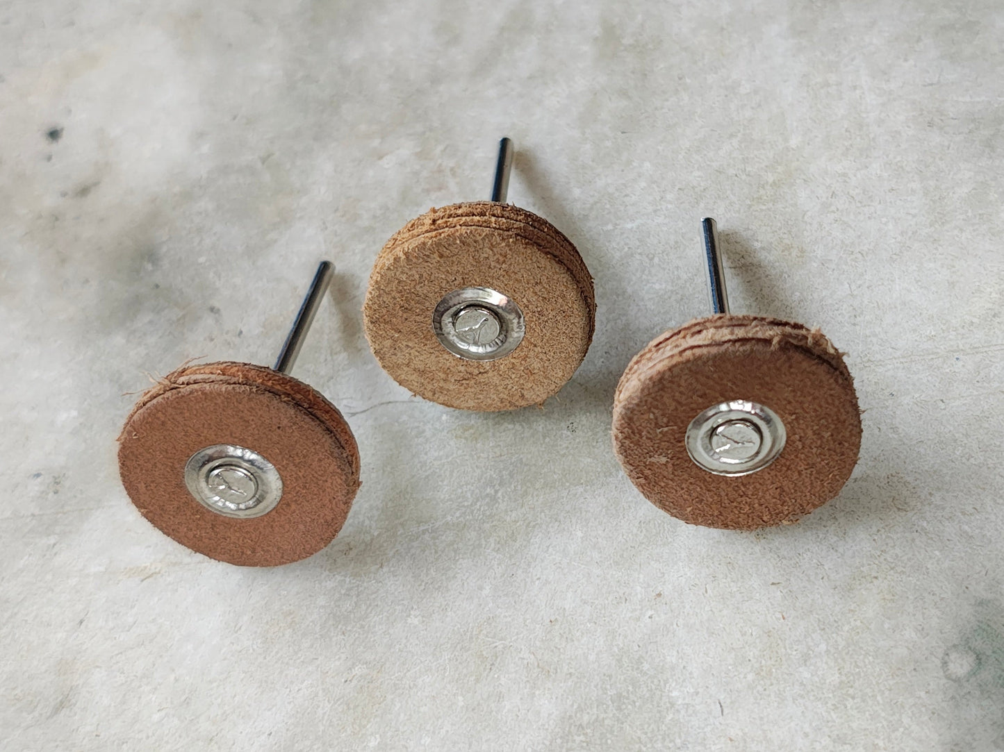 Leather premium Cloth buffing wheel for jewellery mirror polish 3pc