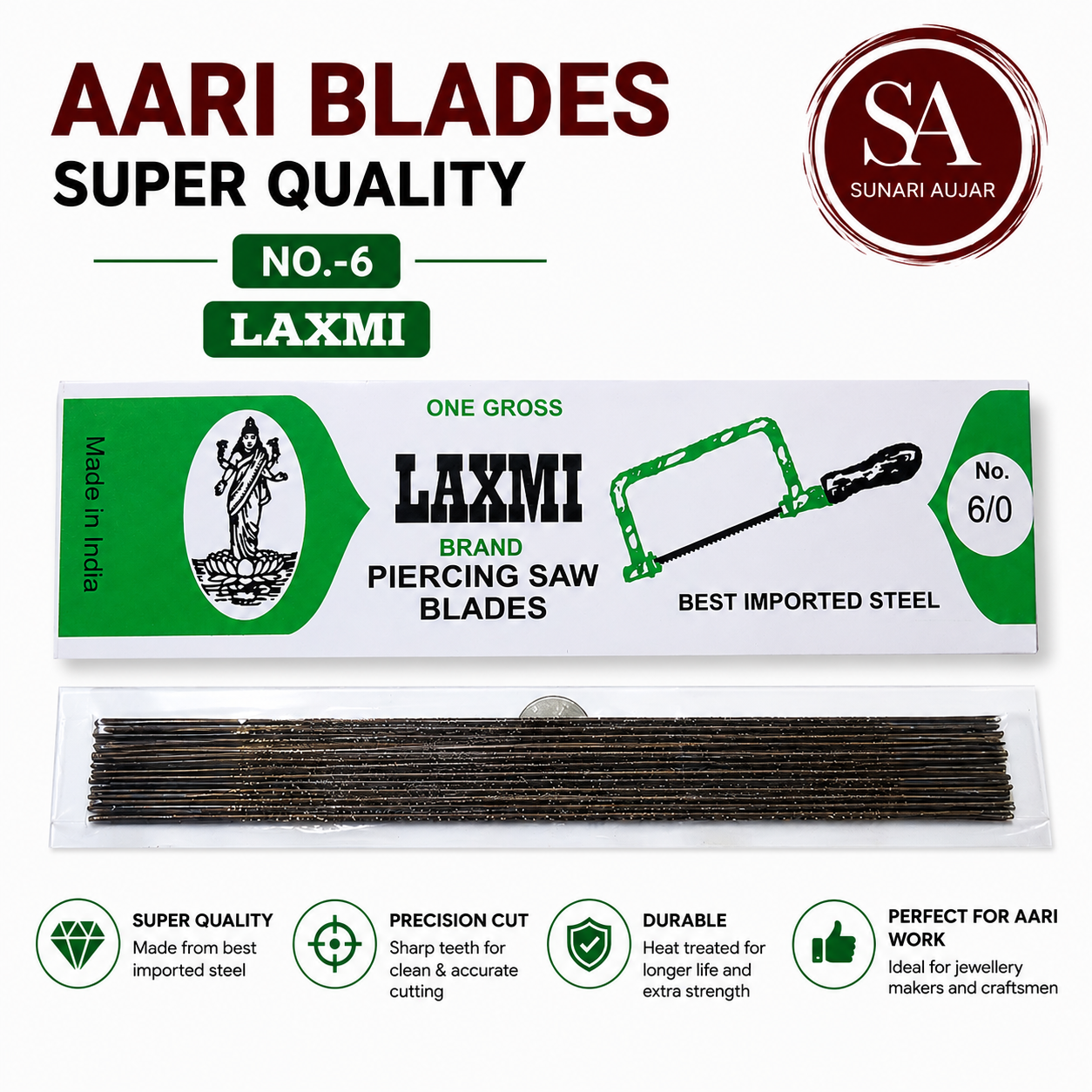 Aari Blades Super Quality No-6 Laxmi