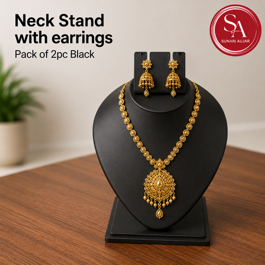 Neck Stand with earrings pack of 2pc Black