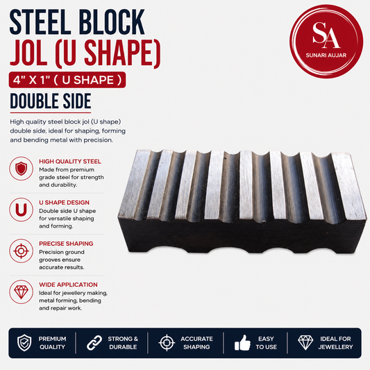 Steel Block Jol 4"X1" ( U Shape) Double Side