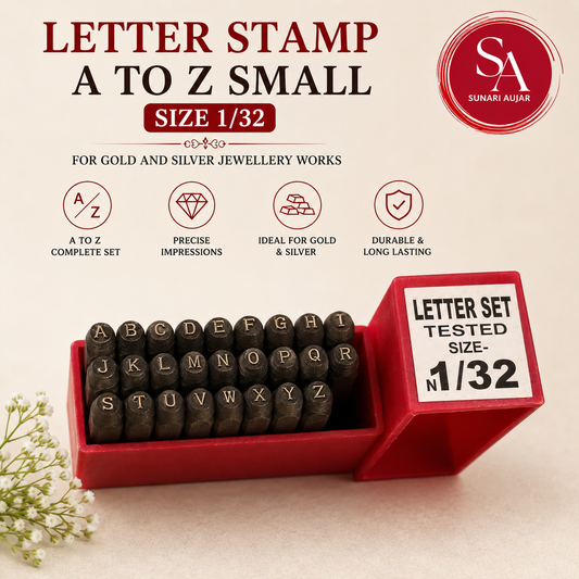 Letter Stamp A To Z Small (Size 1/32) For Gold And Silver Jewellery Works