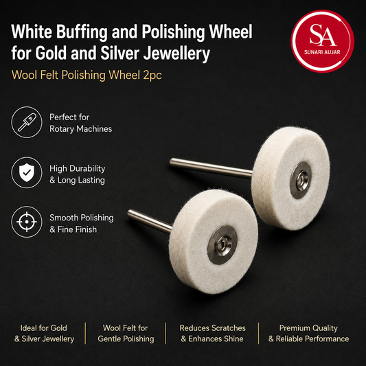 White buffing and polishing wheel for gold and silver jewellery Wool Felt Polishing Wheel 2pc