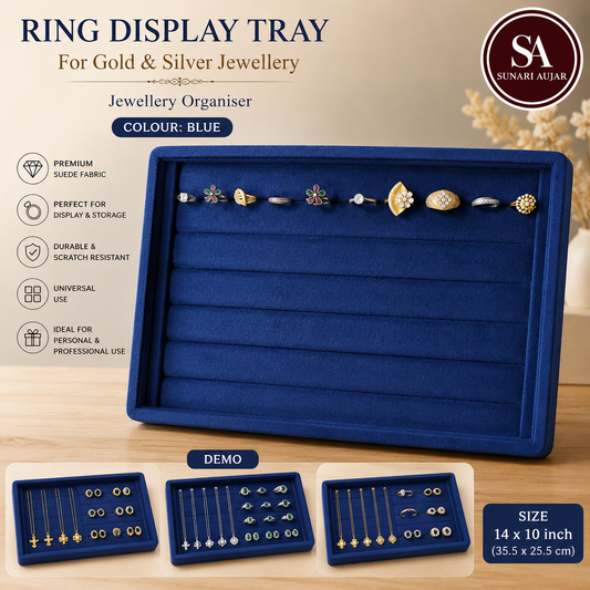 Ring Display Tray for gold and silver Jewellery, Jewellery organiser,  Colour
