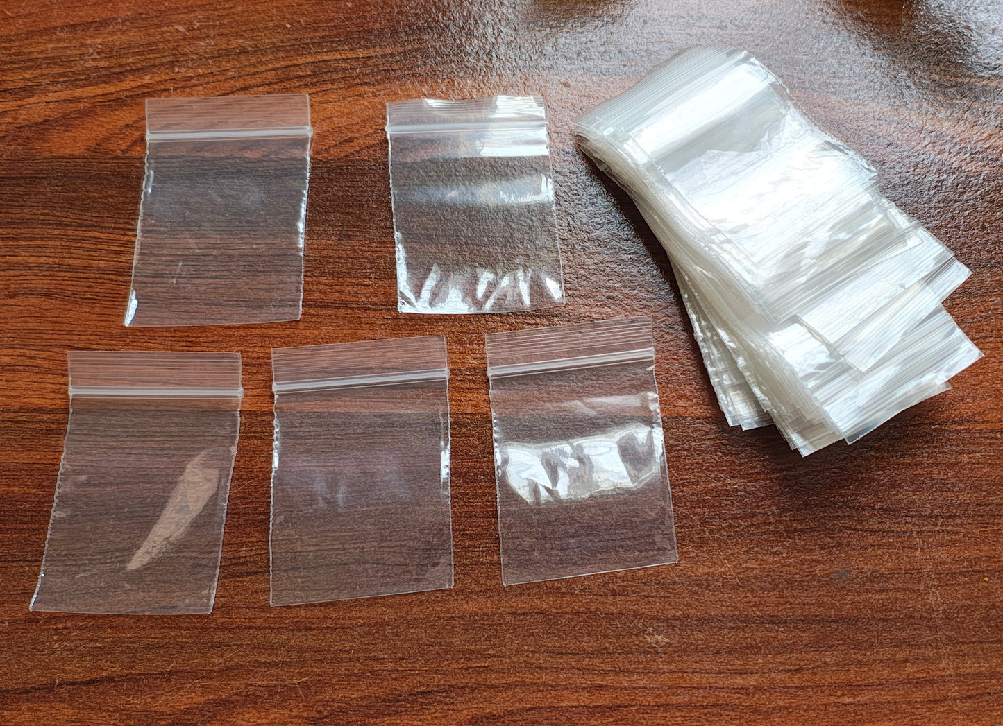 Transparent Zipper 2x3 inch Zip Lock Plastic Bags Self Sealing Pouch Pack of 100 Pcs 60Micron