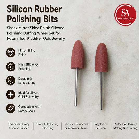 Silicon rubber polishing bitsShank Mirror Shine Polish Silicone Polishing Buffing Wheel Set for Rotary Tool Kit Silver Gold Jewelry