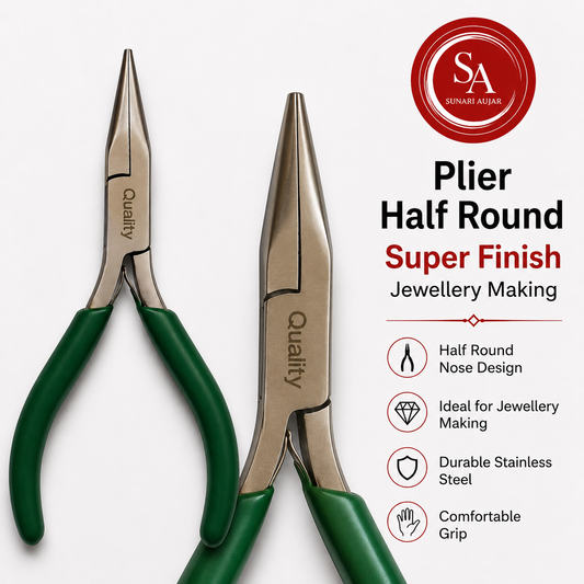 Plier Half Round Super Finish Jewellery Making