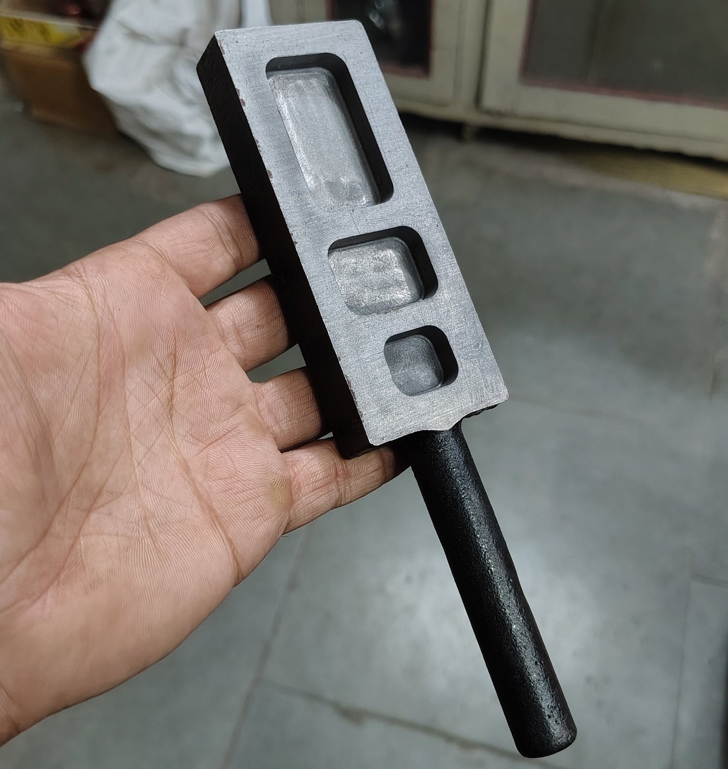 Biscuit Reja 3 in 1, 100gm,50gm,25gm Ingot Mould for gold and silver biscuit making super finish