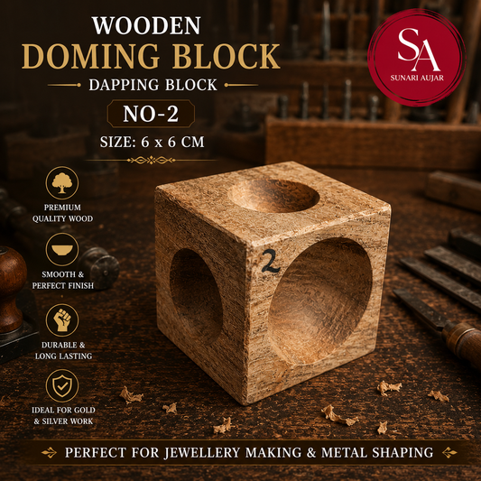Wooden Doming Block/Dapping block No-2 (6x6 cm)