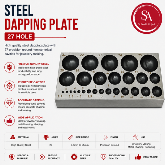 Steel Dapping Plate 27 Hole