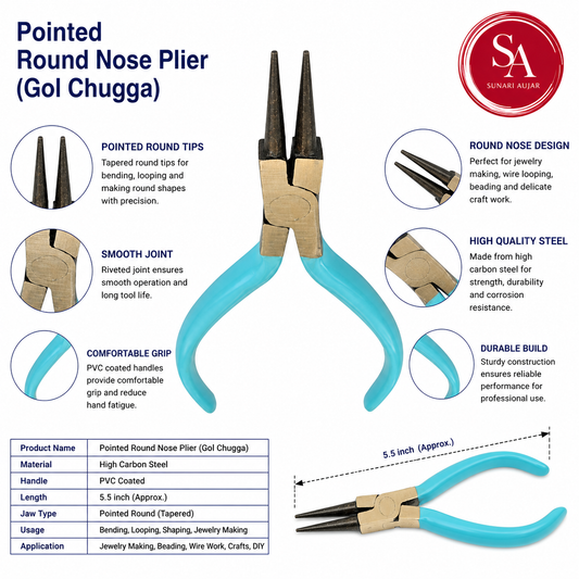 Pointed Round Nose Plier (Gol Chugga)