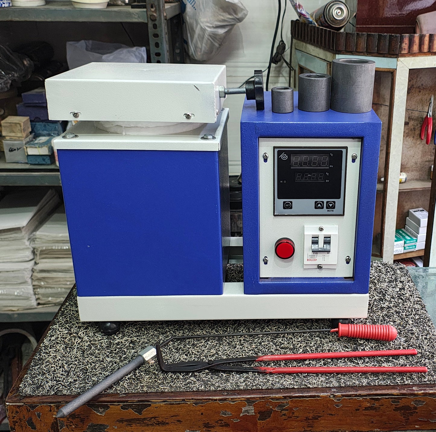 Electronic melting furnace for gold and silver 1 kg model