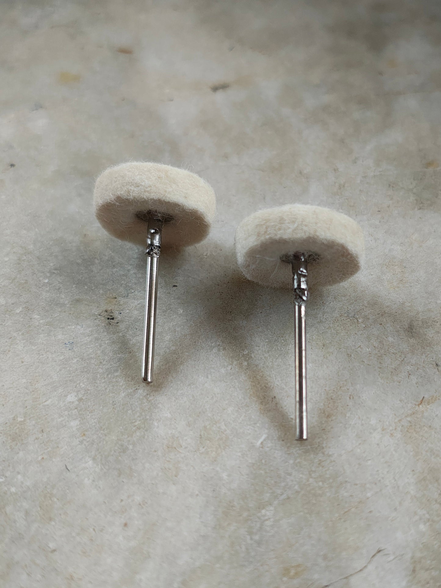 White buffing and polishing wheel for gold and silver jewellery Wool Felt Polishing Wheel 2pc
