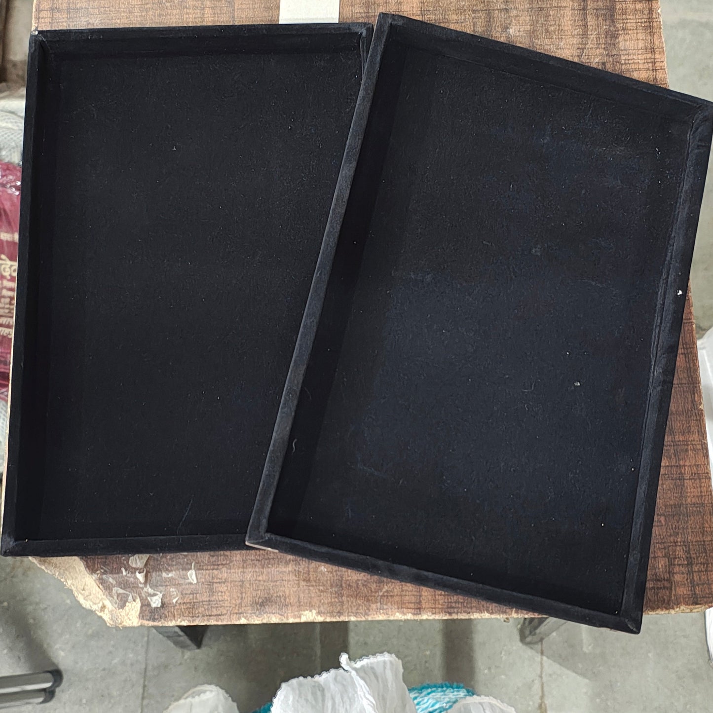 Velvet Black jewellery Display Tray 12x8 Inch size for displaying gols and silver jewellery Pack of 2pc