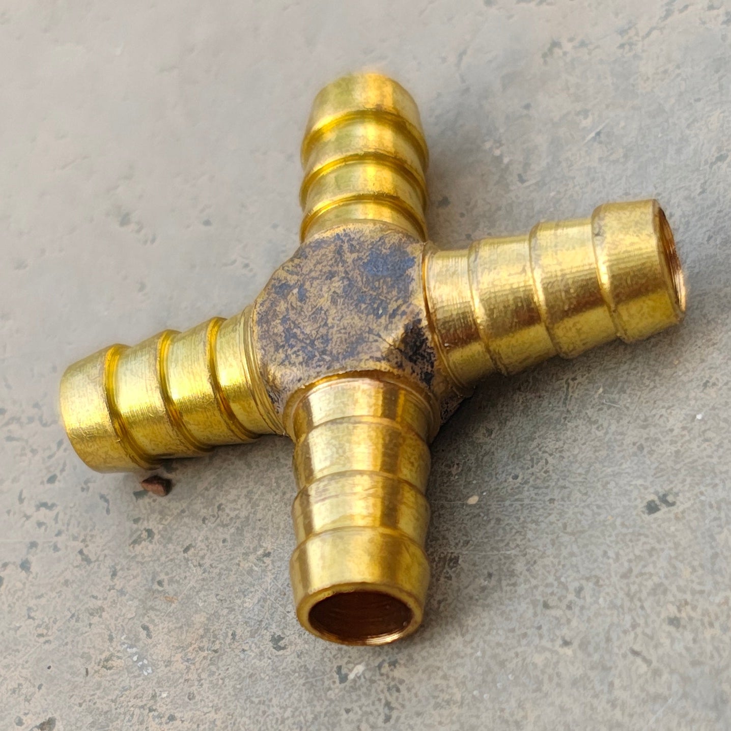 Brass four-Joint Connector for LPG pipe| 4 Way Nozzle for LPG pipe