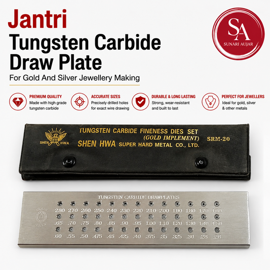 Jantri Tungsten Carbide Draw Plate For Gold And Silver Jewellery Making