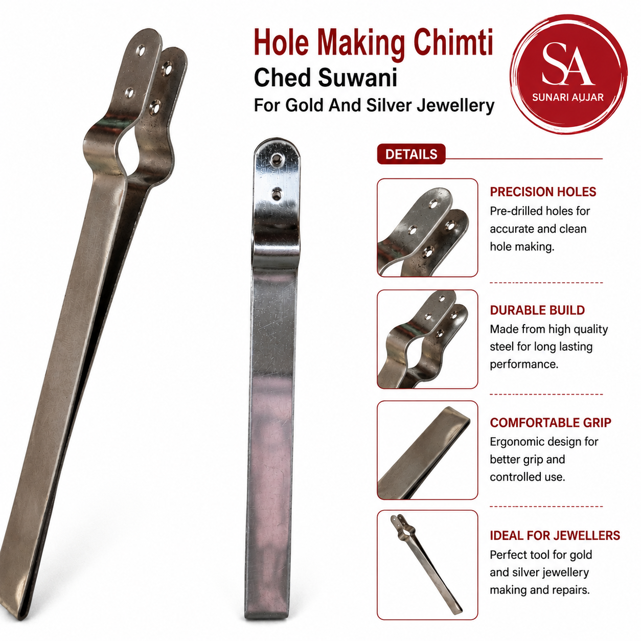 Hole Making Chimti Ched Suwani For Gold And Silver Jewellery