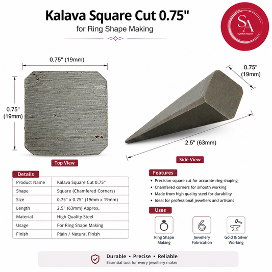 Kalava Square Cut 0.75" for ring shape making