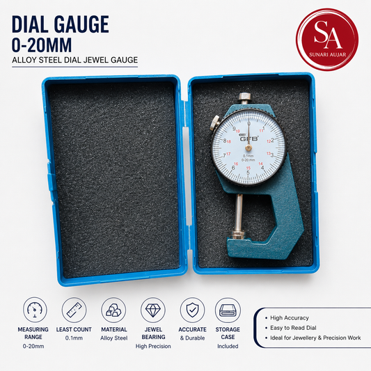 Dial Gauge 0-20mm Alloy Steel Dial Jewel Gauge